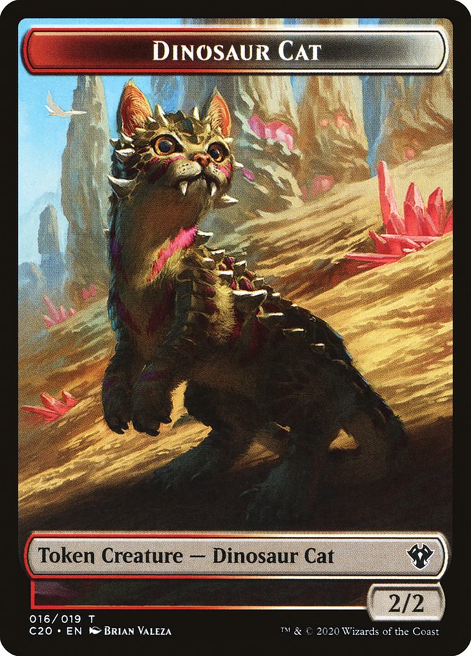 Dinosaur Cat Token [Commander 2020]